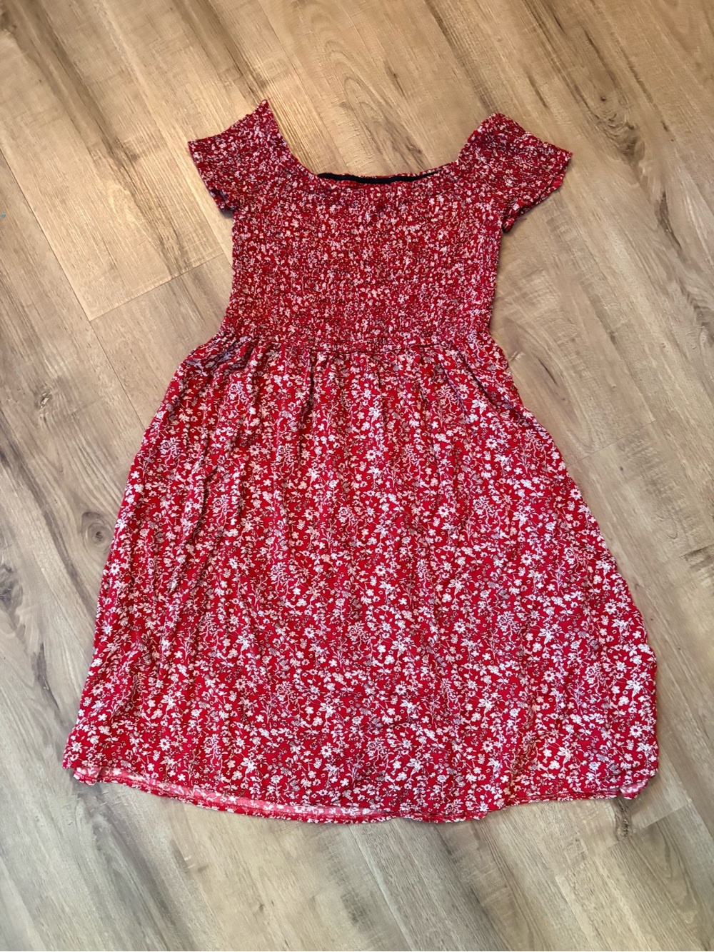 ๐3/$30 Red Womenโs Floral Dress